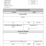 Fault Report Template Word