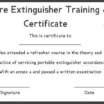 Fire Extinguisher Certificate Template