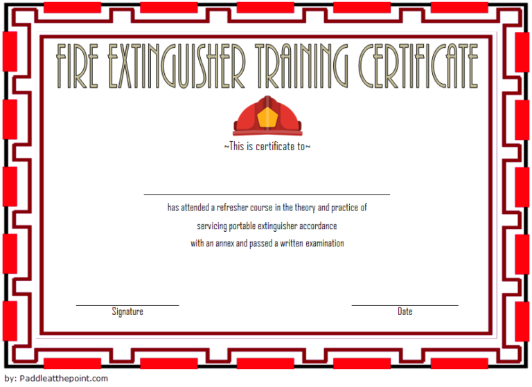 Fire Extinguisher Certificate Template (5) TEMPLATES EXAMPLE