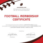 Football Certificate Template