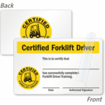 Forklift Certification Card Template