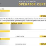 Forklift Certification Card Template