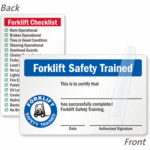 Forklift Certification Card Template