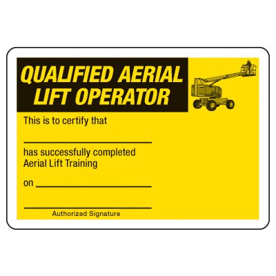 Forklift Certification Card Template