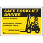 Forklift Certification Card Template