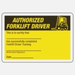 Forklift Certification Card Template