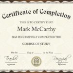 Free Certificate Of Completion Template Word