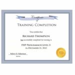 Free Certificate Of Completion Template Word