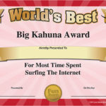 Free Funny Award Certificate Templates For Word