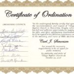 Free Ordination Certificate Template