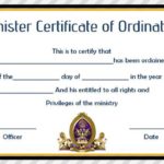 Free Ordination Certificate Template