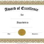 Free Printable Blank Award Certificate Templates