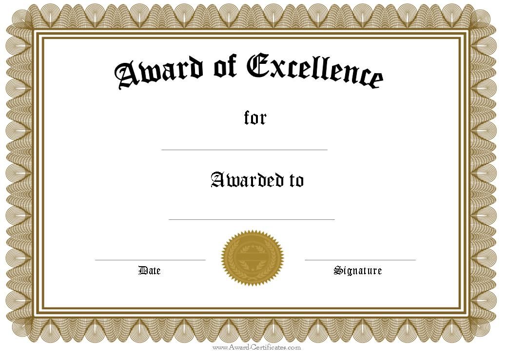 Free Printable Funny Certificate Templates