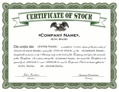 Free Stock Certificate Template Download