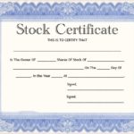 Free Stock Certificate Template Download