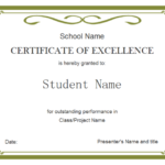 Free Student Certificate Templates