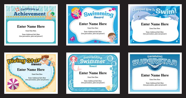 Free Swimming Certificate Templates