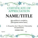 Free Template For Certificate Of Recognition