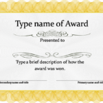 Free Template For Certificate Of Recognition