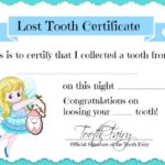 Free Tooth Fairy Certificate Template