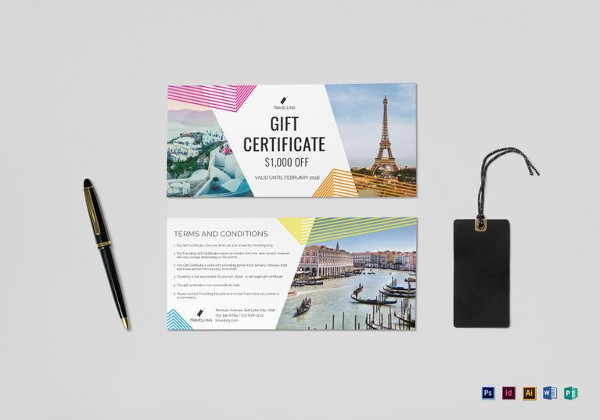 Free Travel Gift Certificate Template