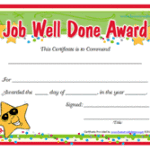 Good Job Certificate Template