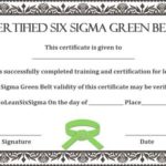 Green Belt Certificate Template