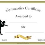 Gymnastics Certificate Template