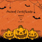 Halloween Certificate Template