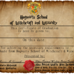 Harry Potter Certificate Template