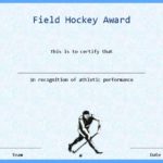 Hockey Certificate Templates