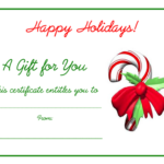 Homemade Christmas Gift Certificates Templates