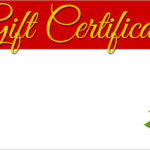 Homemade Christmas Gift Certificates Templates