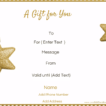 Homemade Christmas Gift Certificates Templates