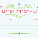 Homemade Christmas Gift Certificates Templates