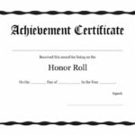 Honor Roll Certificate Template