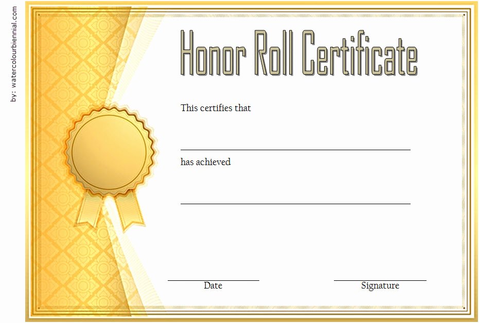 Honor Roll Certificate Template