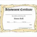 Honor Roll Certificate Template