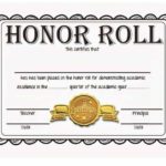 Honor Roll Certificate Template