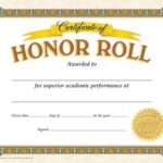 Honor Roll Certificate Template