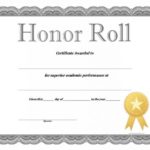 Honor Roll Certificate Template