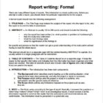 Introduction Template For Report