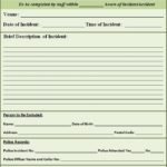 Itil Incident Report Form Template