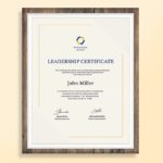 Leadership Award Certificate Template