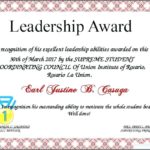 Leadership Award Certificate Template