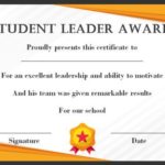 Leadership Award Certificate Template