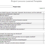 Lessons Learnt Report Template