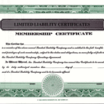 Llc Membership Certificate Template Word