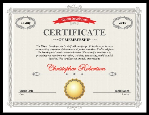 Llc Membership Certificate Template Word