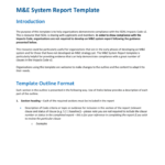 M&E Report Template